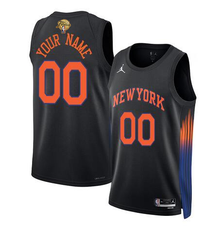 Men's New Yok Knicks Active Player Custom Black 2025 Statement Edition Stitched Basketball Jersey Men's New Yok Knicks Active Player Custom Black 2025 Statement Edition Stitched Basketball Jersey